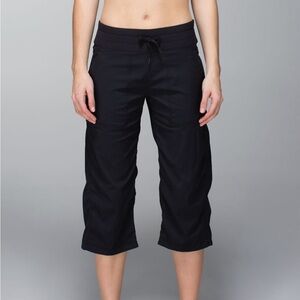 Lululemon Dance Studio Crop Pant Pull On Drawstring Black Women’s Size 8